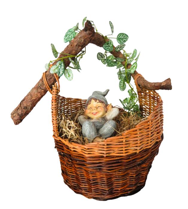 emotions relaxation basket dwarf decoration