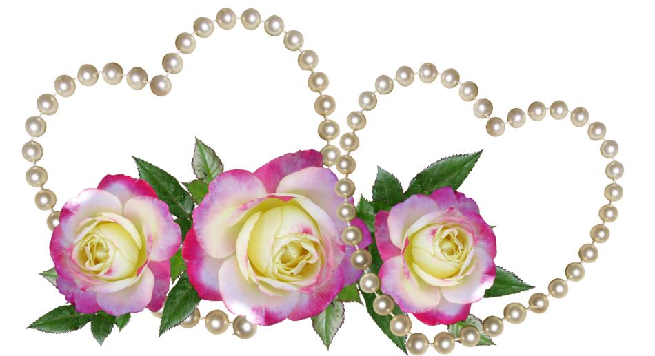 pearl hearts and Roses