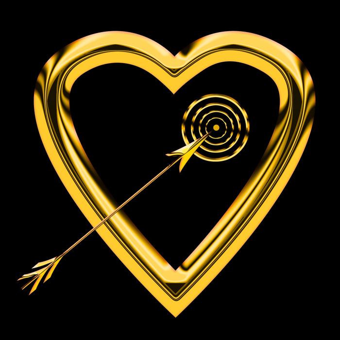 emotion heart love symbol gold