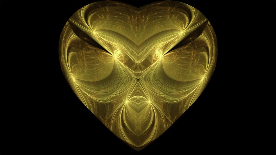 fractal heart on black background