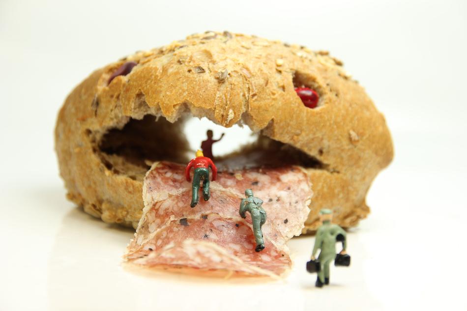 Roll Salami and Miniature Figures