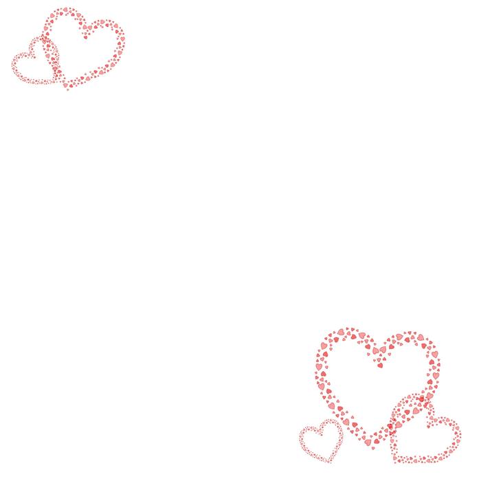 patterns in the form of hearts on a white background