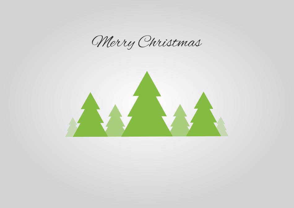 Christmas Trees Greeting Card