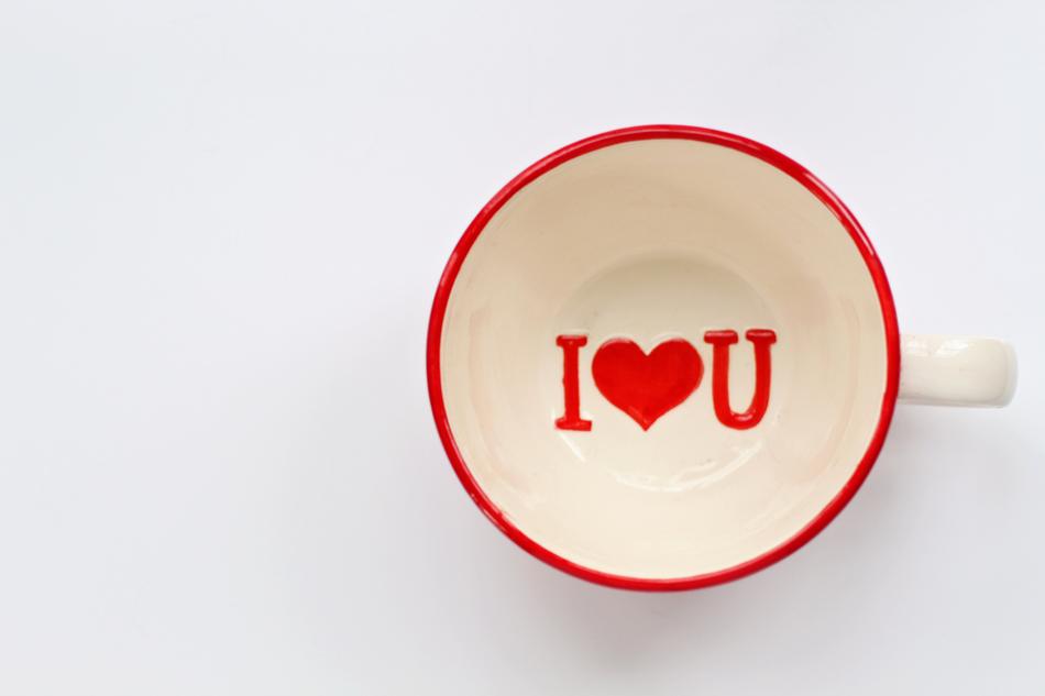Valentineâs Day Background, empty white mug, i love you