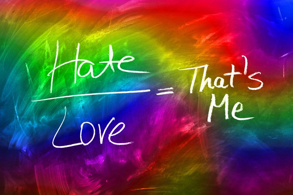 Love Hatred colorful Board
