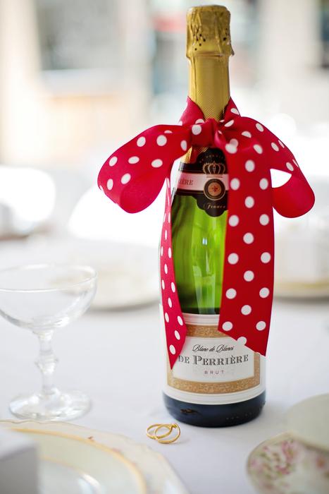 Champagne bottle at Wedding Shower