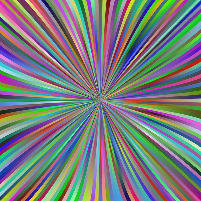 pattern in the form of colored rays
