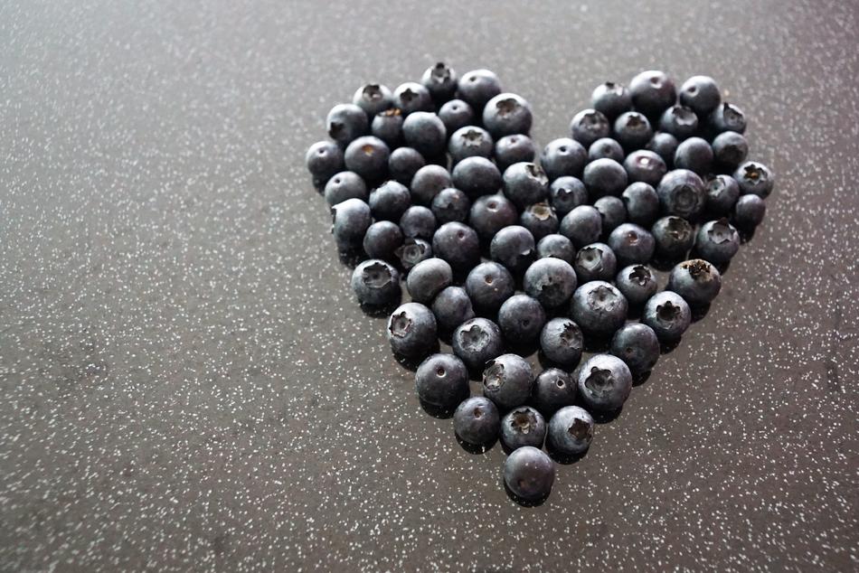 Heart Love Blueberries
