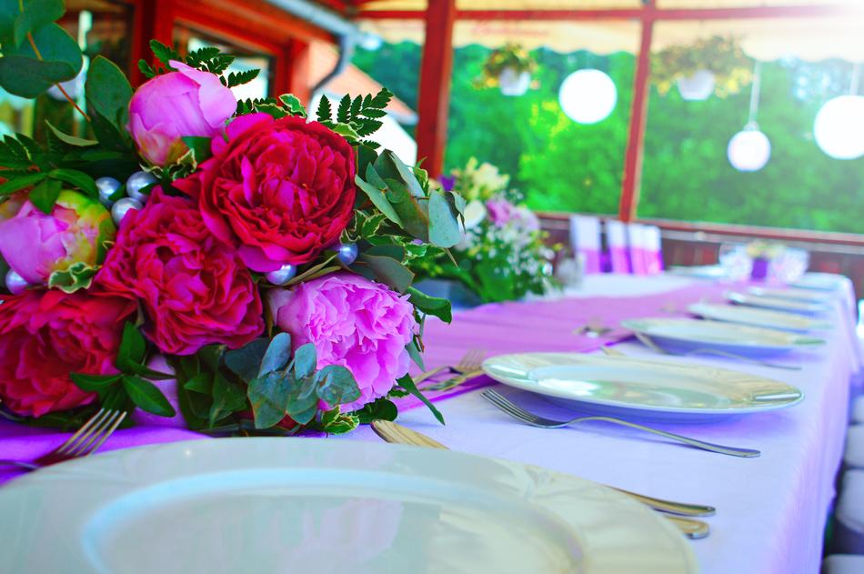 Wedding Table plate, flower