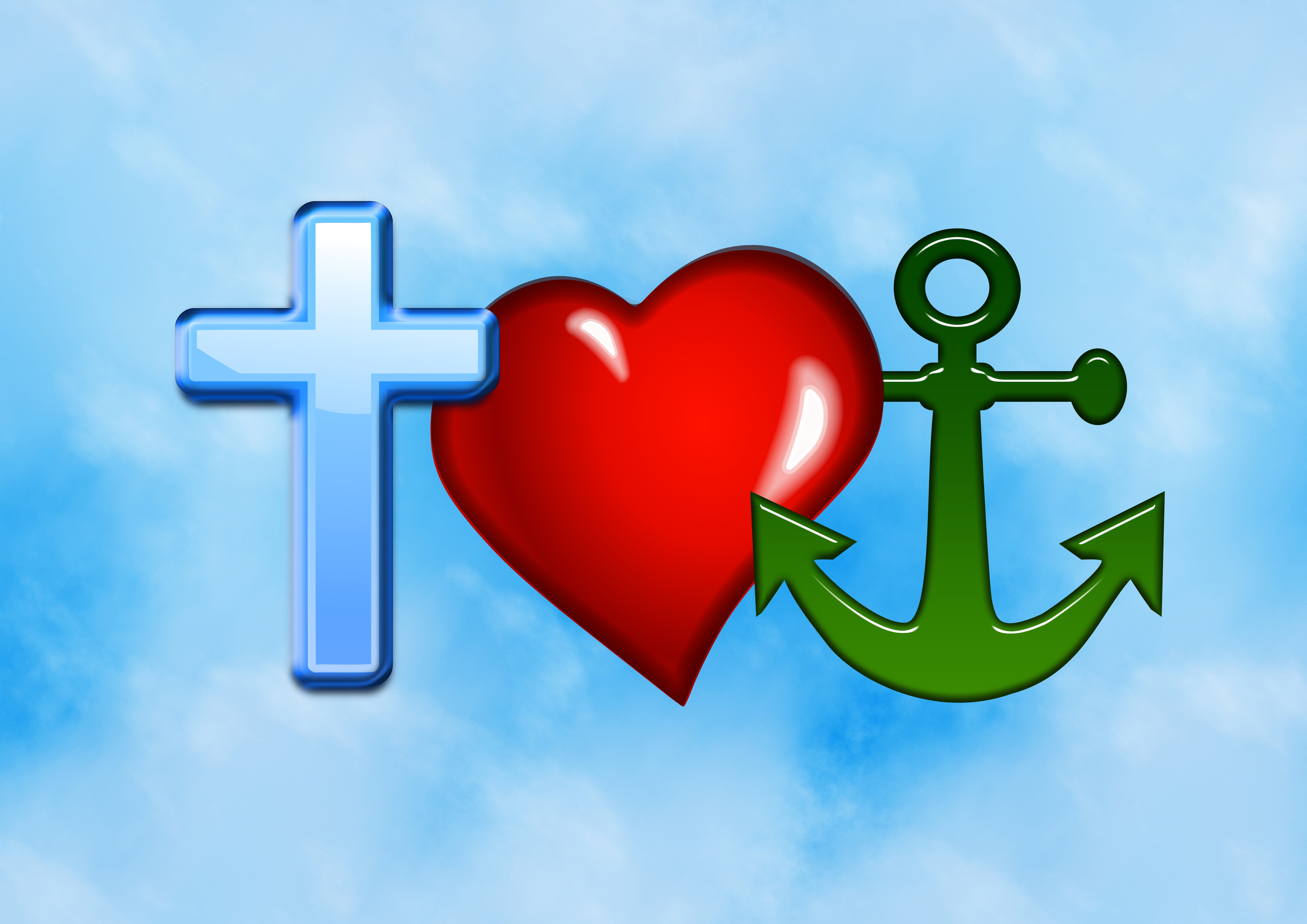 Вера Надежда любовь крест якорь сердце