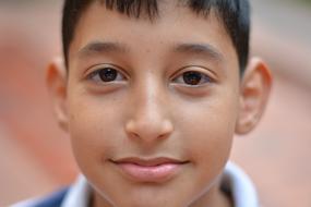 photo portrait of an innocent boy, close-up