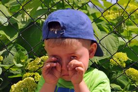 Child Crying in garden