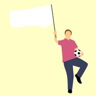 admirer adult agitated ball banner