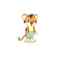 tiger little orange cute funny