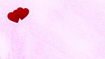 red hearts two hearts pink love