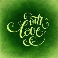 love valentine day green greeting card