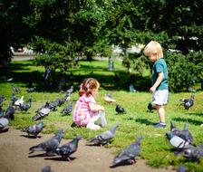 Small Girl Baby in park