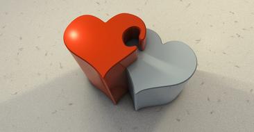 two heart together luck