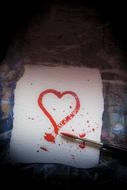 Heart Paper Brush art