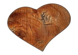 heart love wood grain structure