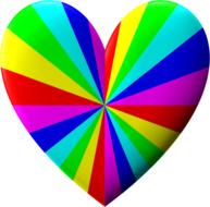 valentine heart rainbow 3d love