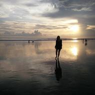 Girl Horizon Beach