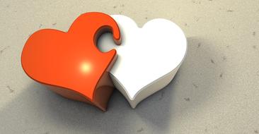 two heart together luck