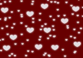 red hearts repeat pattern love