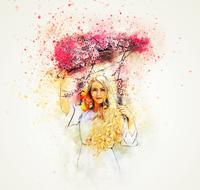 girl flowers happy art nature