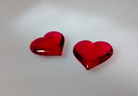 Heart Transparent Red