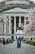 Young Man Model in park