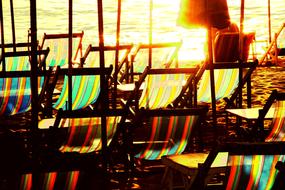 Deckchairs Seats Beach