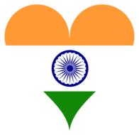 heart love coat of arms flag india