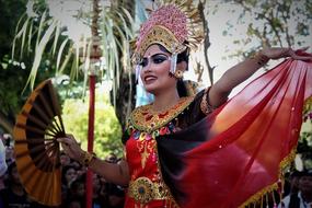 dancer woman traditional costumed