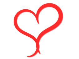 vector red heart love form