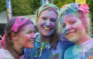 Colorful painted Girls