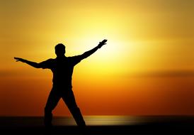 person human joy sunset sun