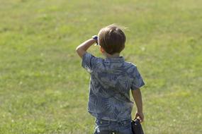 Boy Meadow Looking
