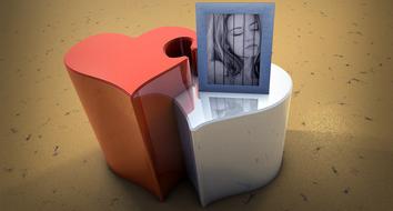 portrait image frame heart