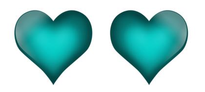 emerald green hearts heart love