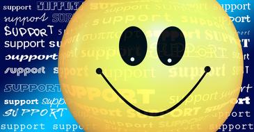 support smiley friendly smile help