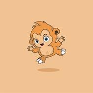 little monster orange cute funny
