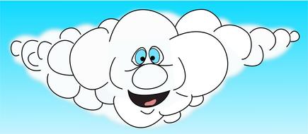 cloud smiling cartoon weather