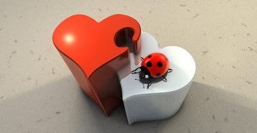 two heart together luck