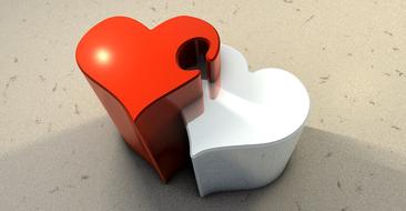 two heart together luck