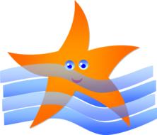 cartoon orange starfish