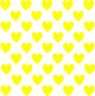 hearts yellow pattern design