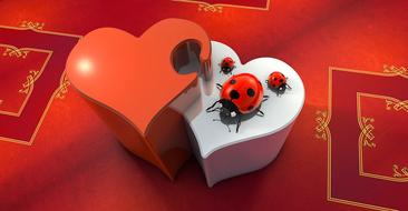 two heart together luck