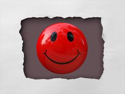 smiley red ball emoticon