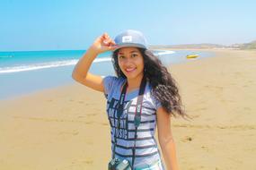 photographer Girl on Sea Beach